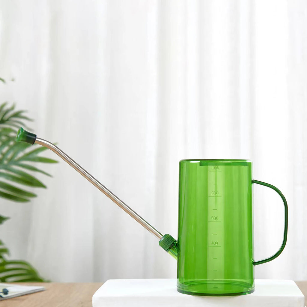 2L Watering Can with Long MouthPortable Flowers Gardening Tool for Indoor Outdoor Office Flower Bonsai House Plants Watering Pot