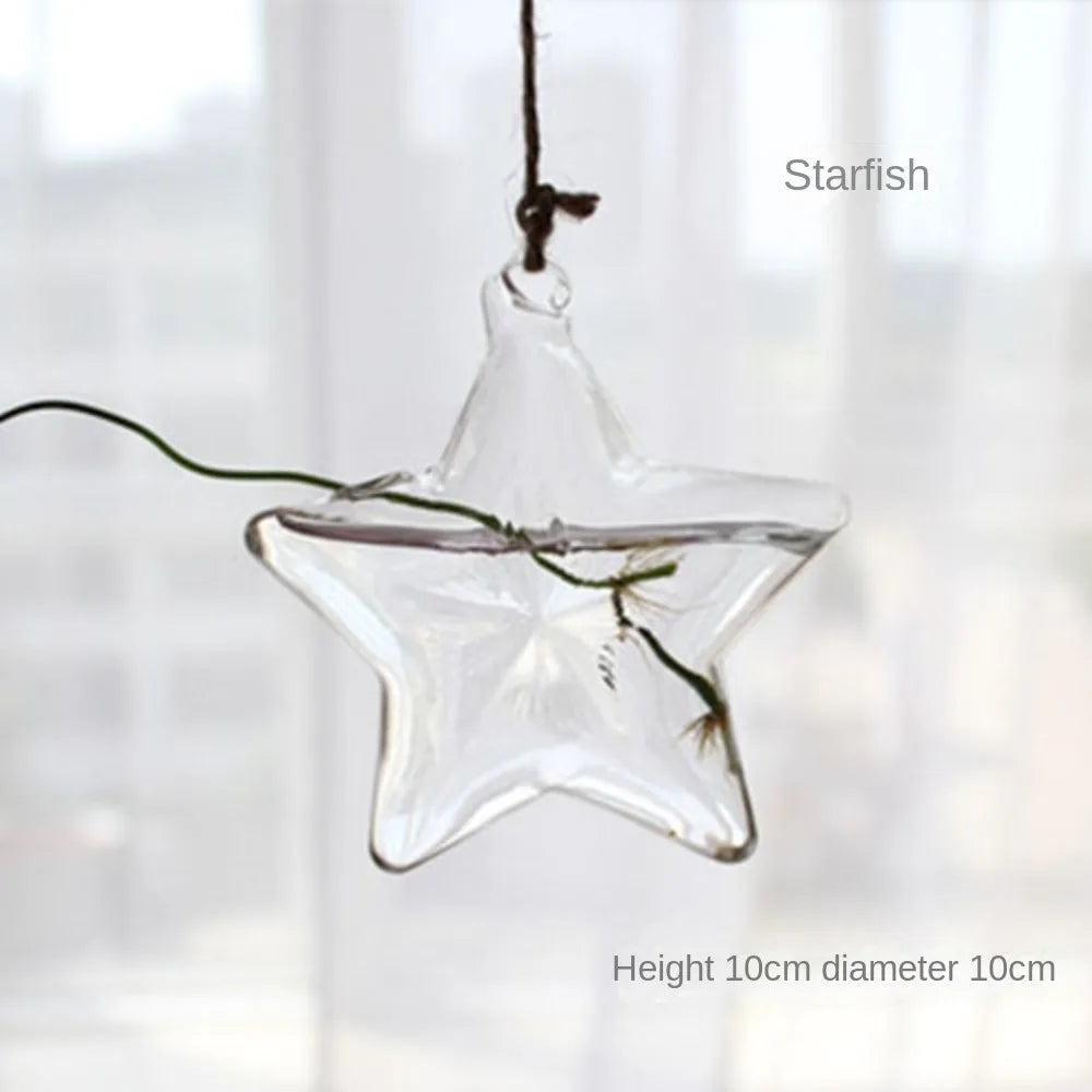 Creative Garden Hanging Glass Ball Vase Hydroponics Flower Plant Pot Terrarium Container Flower Plant Pot Garden Wedding Decor