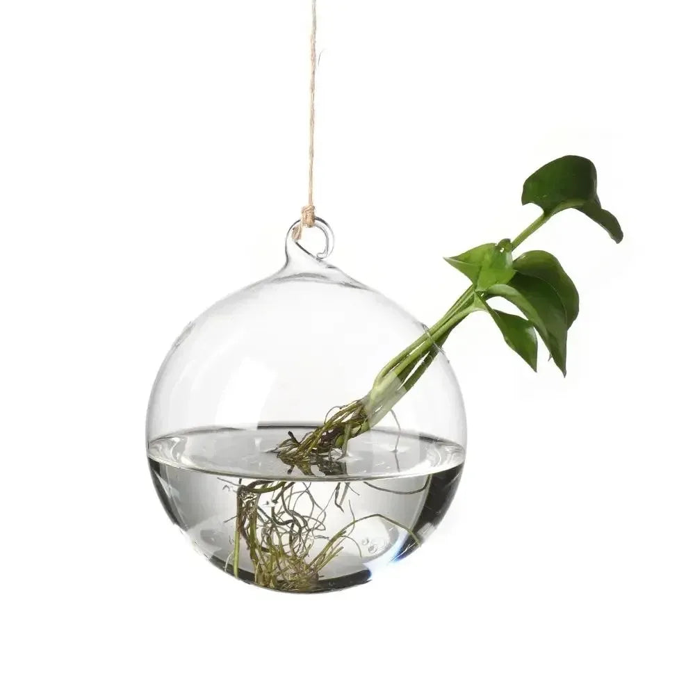 Creative Garden Hanging Glass Ball Vase Hydroponics Flower Plant Pot Terrarium Container Flower Plant Pot Garden Wedding Decor
