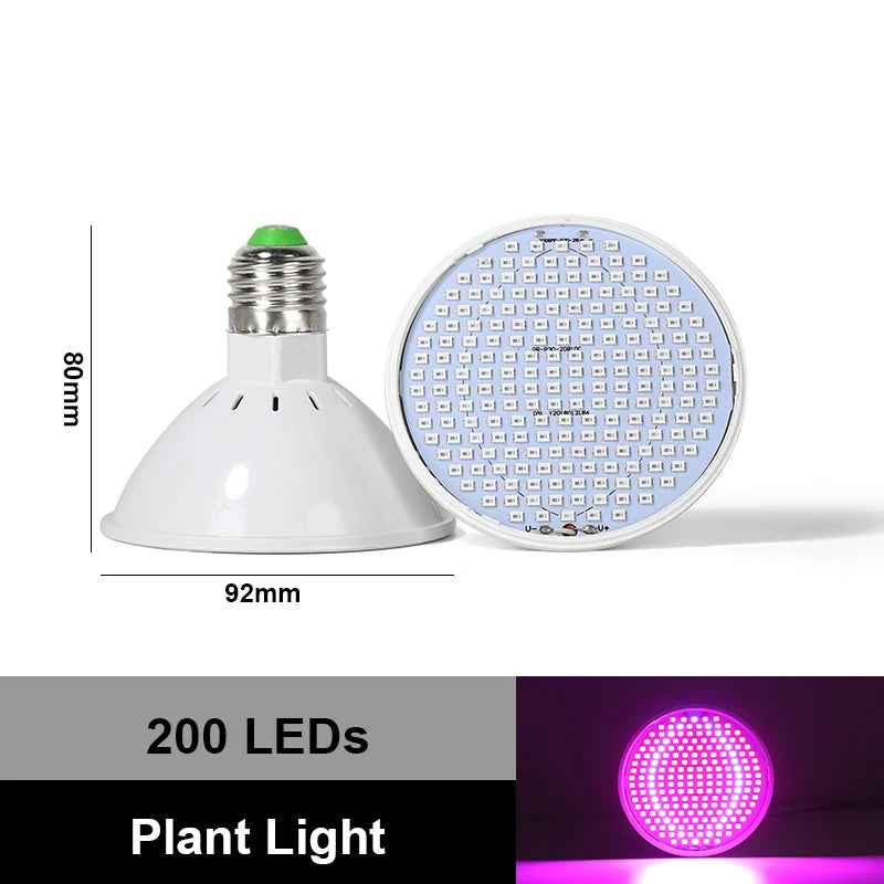 LED Plant Grow Light LED Lamp E27 Plant Lamp Fitolamp Full Spectrum Indoor Hydroponics Flower Seedling LED Spotlight Bulb