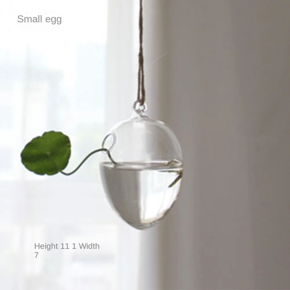 Creative Garden Hanging Glass Ball Vase Hydroponics Flower Plant Pot Terrarium Container Flower Plant Pot Garden Wedding Decor