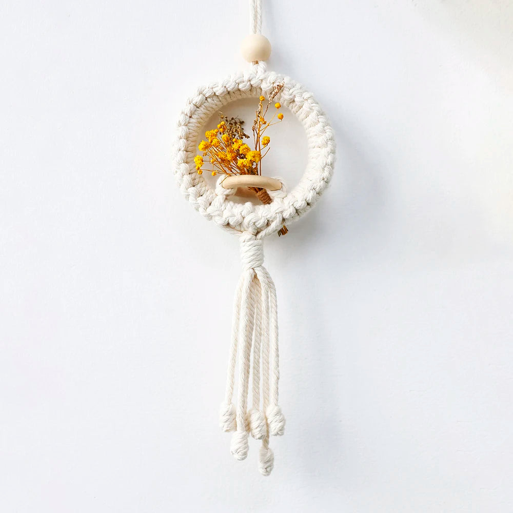 Air Plant Holder Macrame Wall Hanging Boho Decor  Flower Pot Farmhouse Garden Pots Planters Bedrrom Balkon Decoration Gift