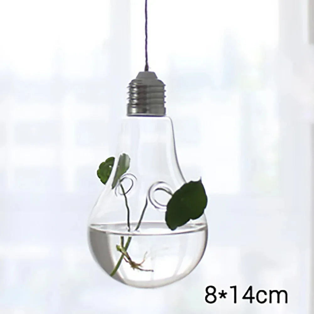 Creative Garden Hanging Glass Ball Vase Hydroponics Flower Plant Pot Terrarium Container Flower Plant Pot Garden Wedding Decor