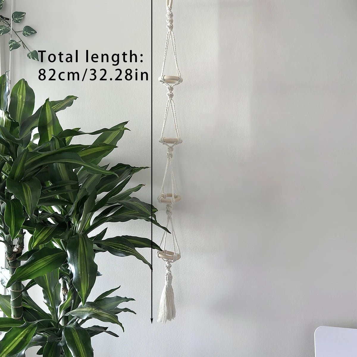 Macrame Plant Hangers Air Plants Hanging Basket Wall Hanging Handcrafted Air Plants Hanger Boho Home Decoration Room Decor Gift