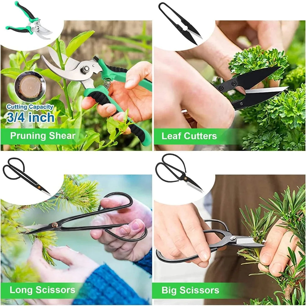 Bonsai Tools Kit- 24 PCS Bonsai Tree Kit Tools for Beginners, Bonsai Starter Trimming Care Kit Bonsai Pruning Kit