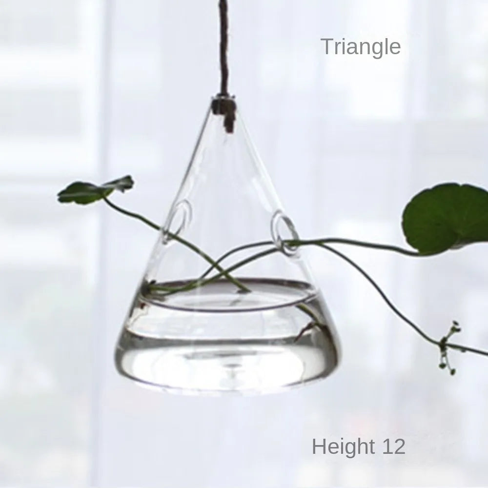Creative Garden Hanging Glass Ball Vase Hydroponics Flower Plant Pot Terrarium Container Flower Plant Pot Garden Wedding Decor