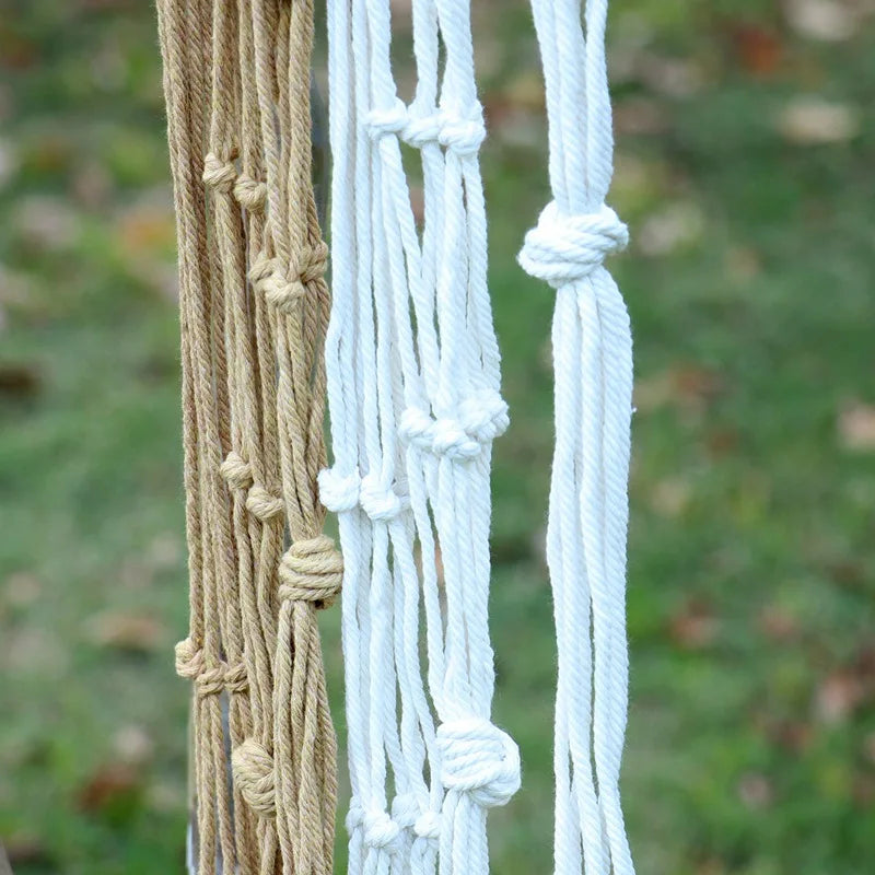 Macrame Handmade Plant Hanger Baskets Flower Pots Holder Balcony Hanging Decoration Knotted Lifting Rope Home Garden Supplies