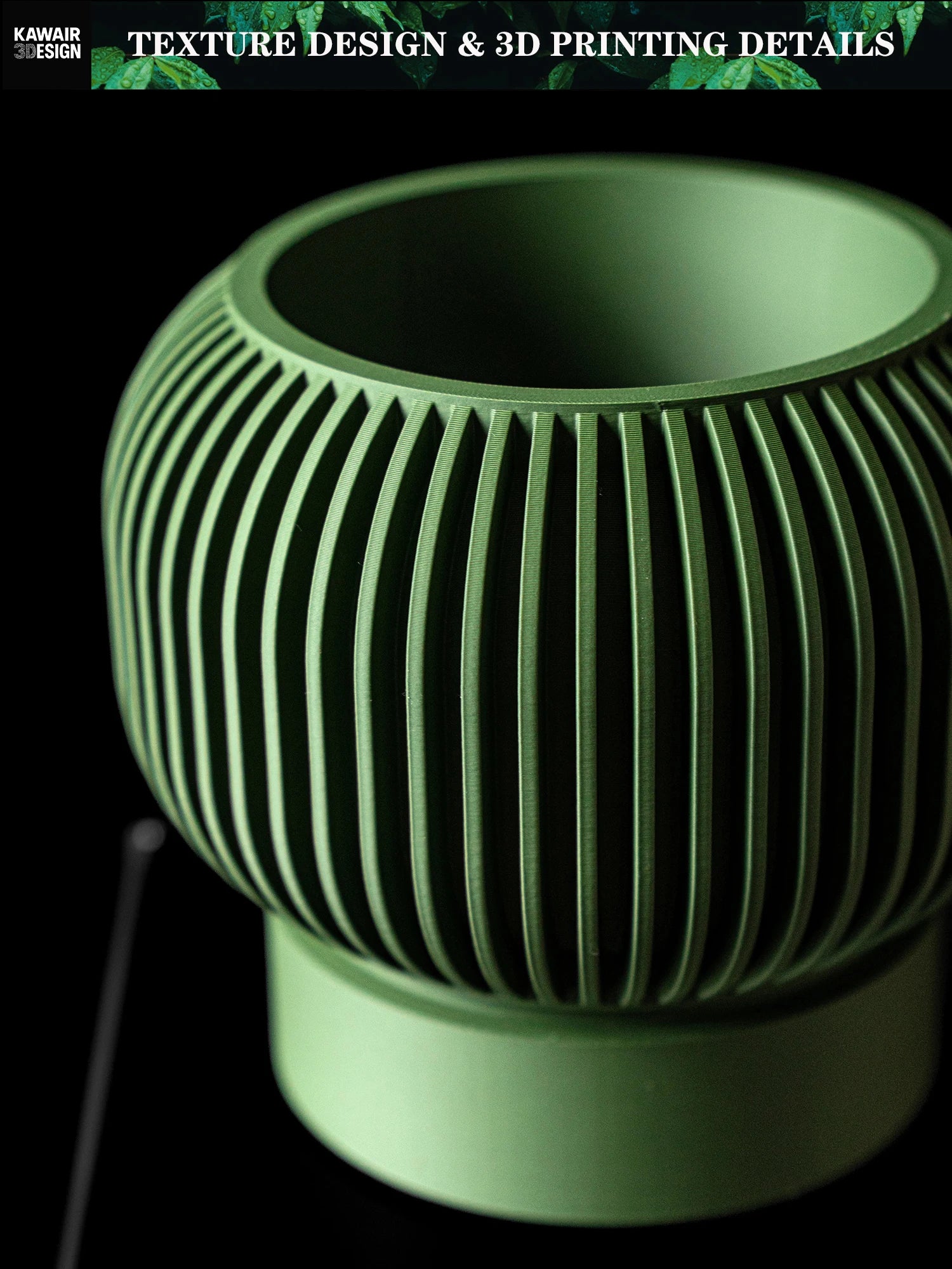 Modern Minimalist 3D Printed Plant Pot – Biodegradable Flower Planter for Home Decor, Eco-Friendly Sustainable Gift (Yuso)