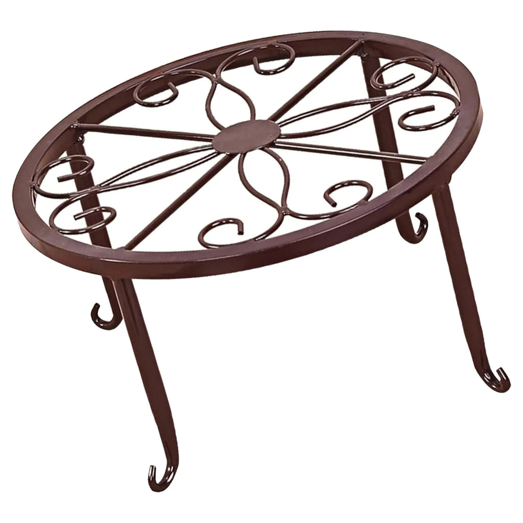 1Pc Metal Plant Stand Flower Pot Base Holder Stool for Home Garden Indoor Outdoor Flower Plant Display Bonsai Holder