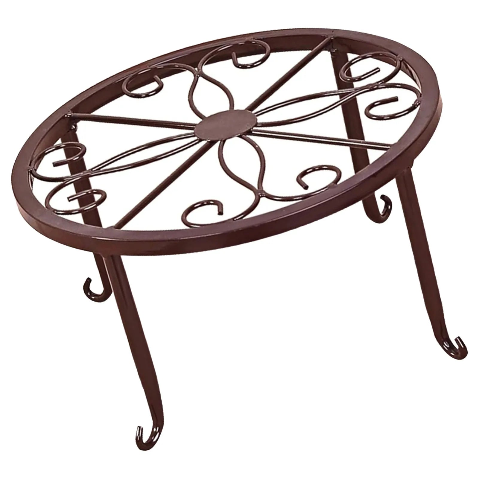 1Pc Metal Plant Stand Flower Pot Base Holder Stool for Home Garden Indoor Outdoor Flower Plant Display Bonsai Holder