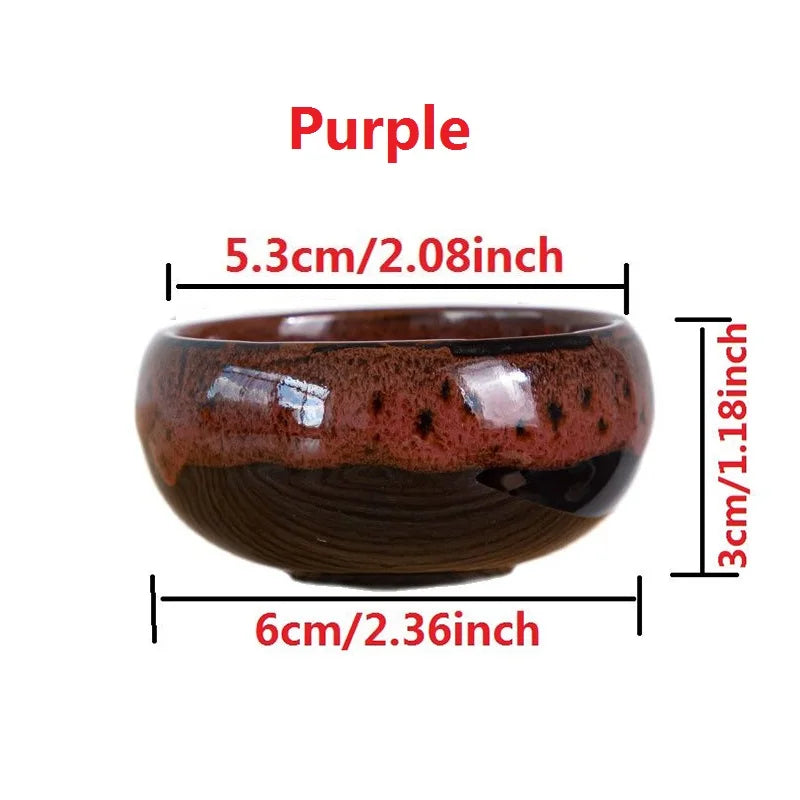 6pc Kiln-changed Flower Pot Bonsai Ceramic Pots For Plants Mini Succulent Plant Small Cactus Outdoor Container Modern Decorative