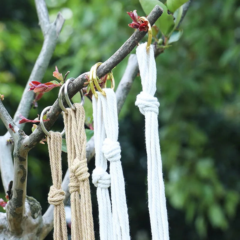 Macrame Handmade Plant Hanger Baskets Flower Pots Holder Balcony Hanging Decoration Knotted Lifting Rope Home Garden Supplies