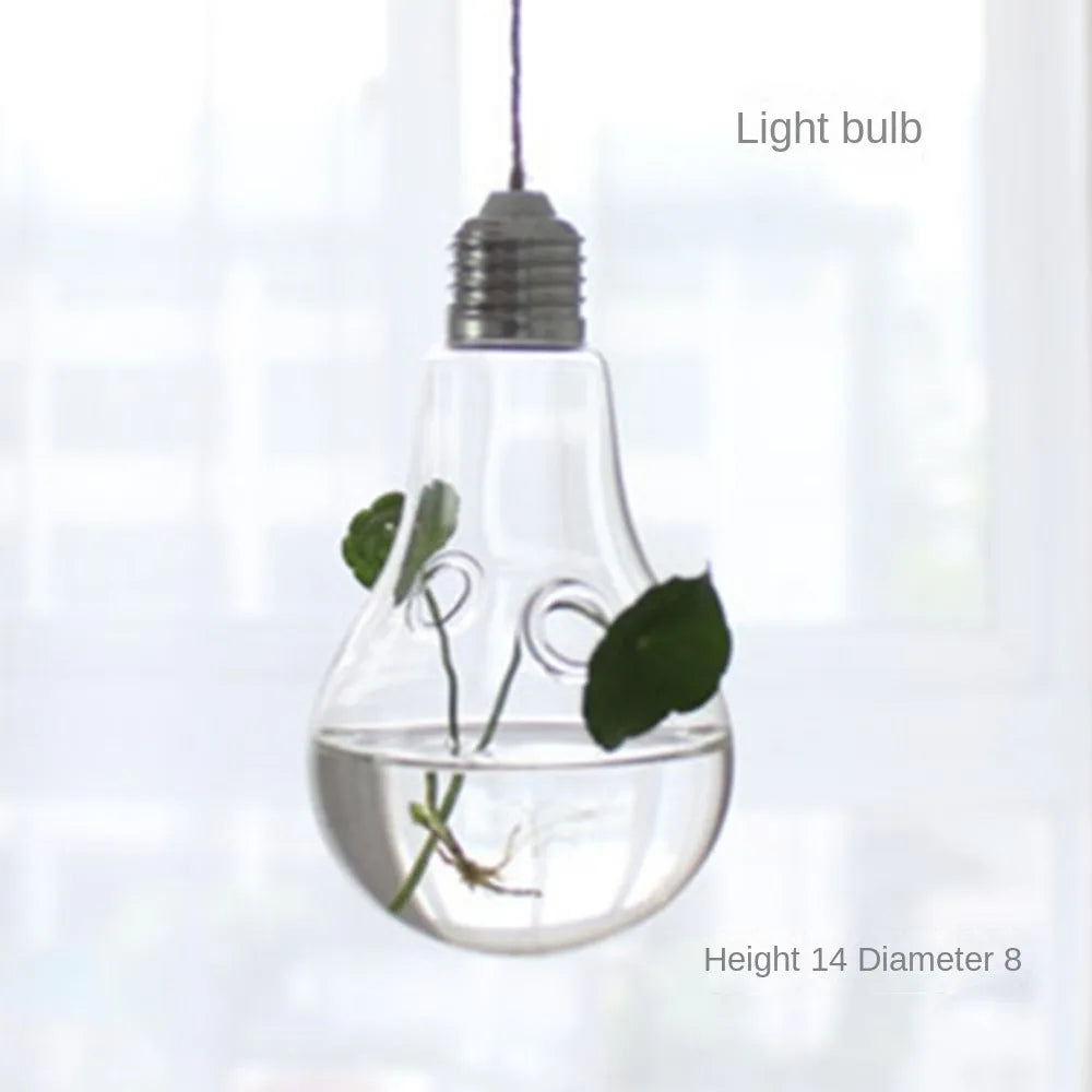 Creative Garden Hanging Glass Ball Vase Hydroponics Flower Plant Pot Terrarium Container Flower Plant Pot Garden Wedding Decor