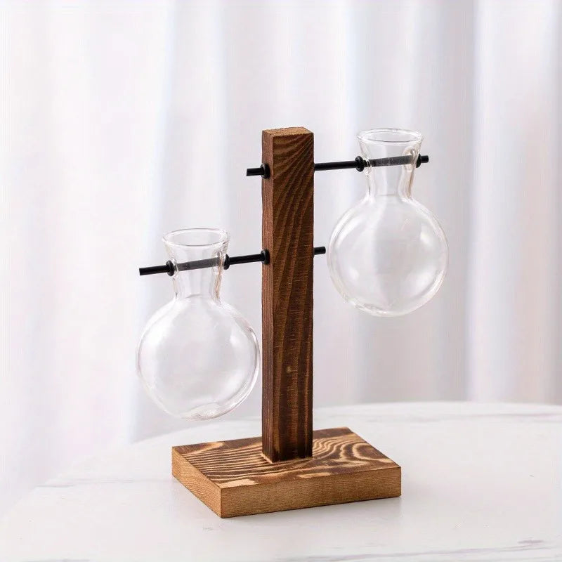Hydroponic Glass Vase, Vintage Desktop Plant Terrarium Planter Bulb Water Planting Propagation Vase Planters Hydroponics Plants