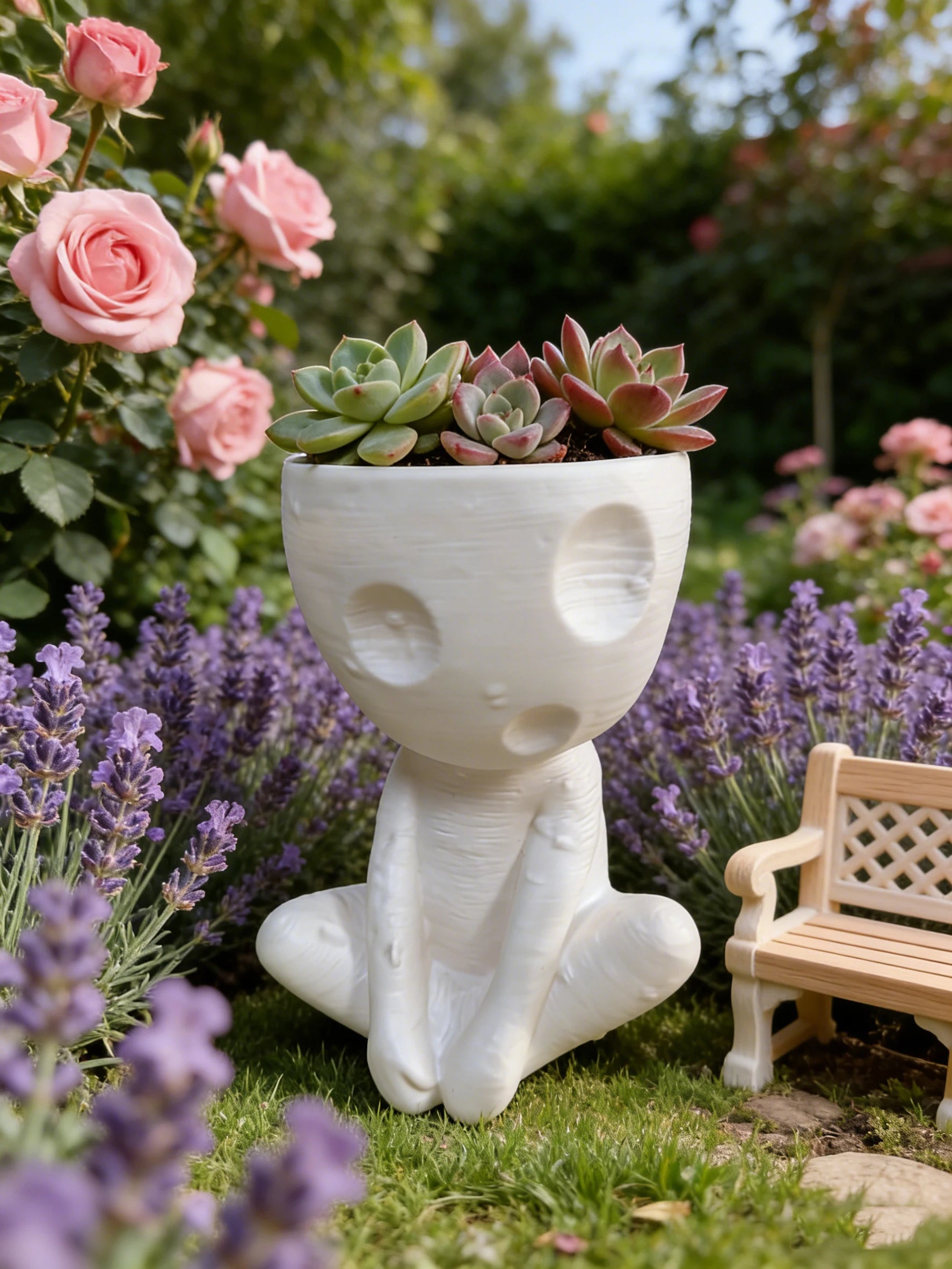 Creative Tree Elves Planter Pot Gardening Pot Small Plant Holder Plant Flower Pots for Indoor Plants Balcony Decoration Ornament