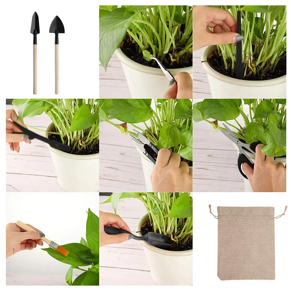 Succulent Plants Tools Mini Garden Hand Tools Transplanting Outdoor Bonsai Gardening Tools Set Succulent Miniature Planting Tool