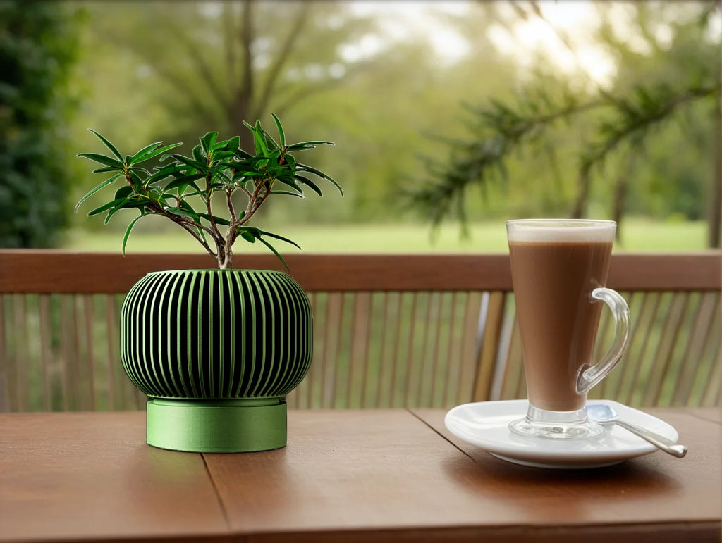 Modern Minimalist 3D Printed Plant Pot – Biodegradable Flower Planter for Home Decor, Eco-Friendly Sustainable Gift (Yuso)