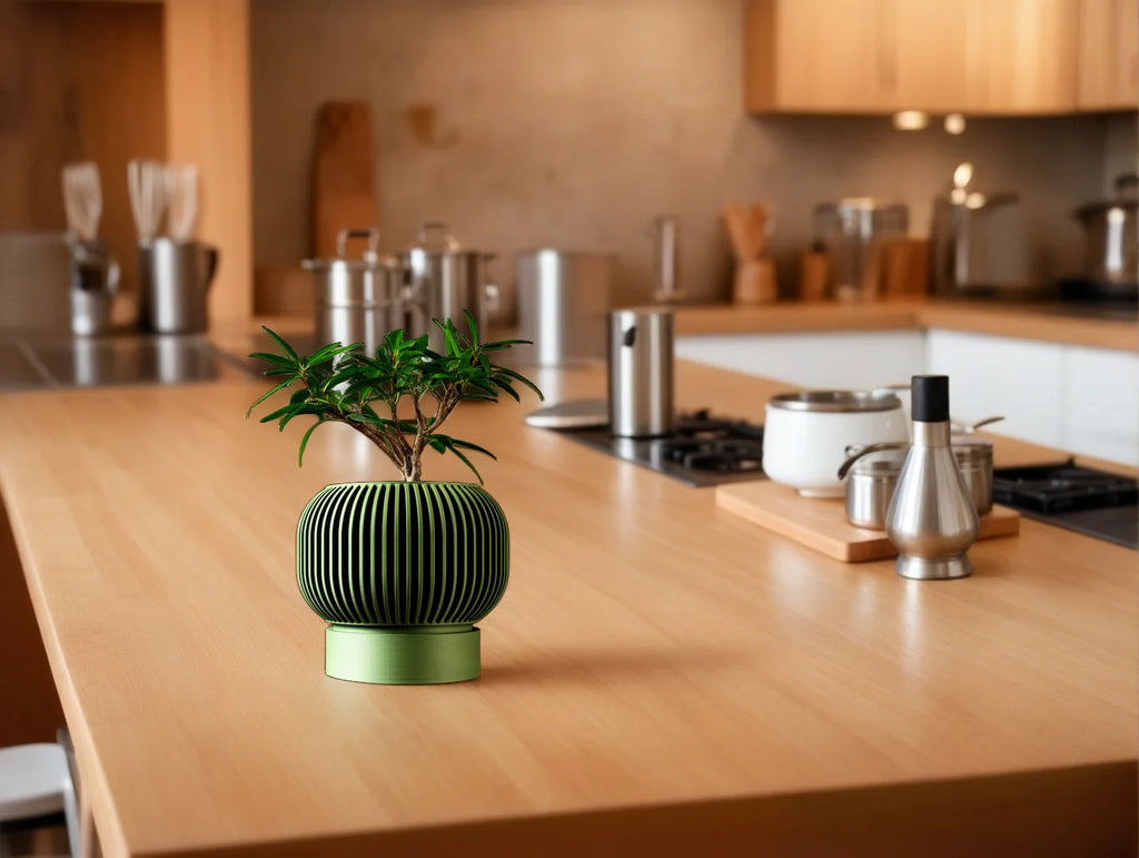 Modern Minimalist 3D Printed Plant Pot – Biodegradable Flower Planter for Home Decor, Eco-Friendly Sustainable Gift (Yuso)