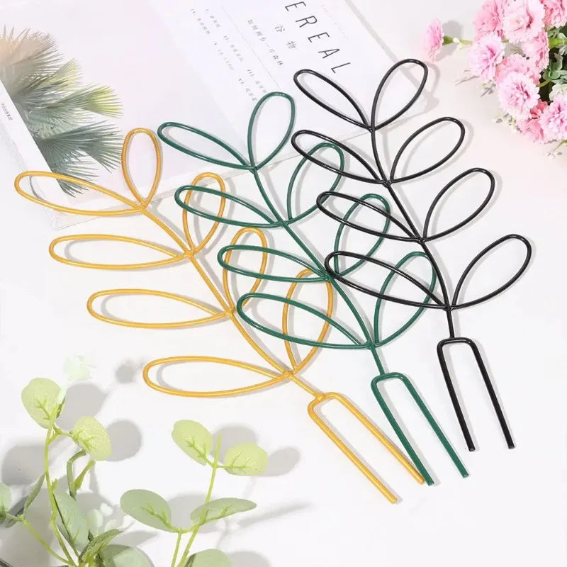 Creative Potted Ornament Home Decoration Plant Trellis Garden Arrangement Leaf Shape Bracket Vine Climbing Support
