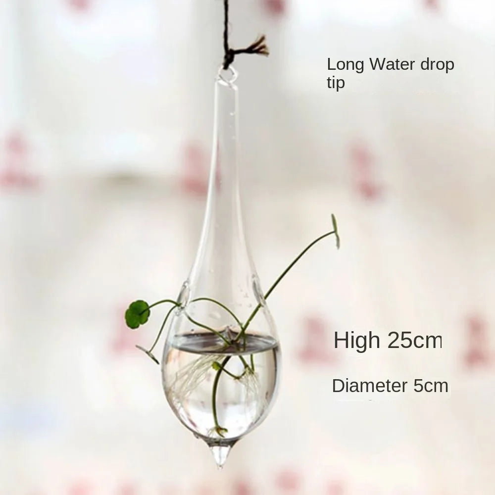 Creative Garden Hanging Glass Ball Vase Hydroponics Flower Plant Pot Terrarium Container Flower Plant Pot Garden Wedding Decor