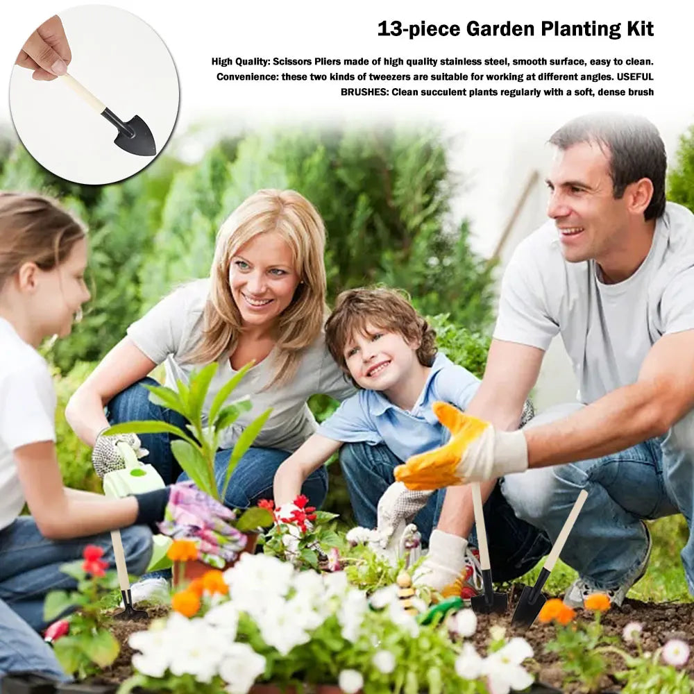 Succulent Plants Tools Mini Garden Hand Tools Transplanting Outdoor Bonsai Gardening Tools Set Succulent Miniature Planting Tool
