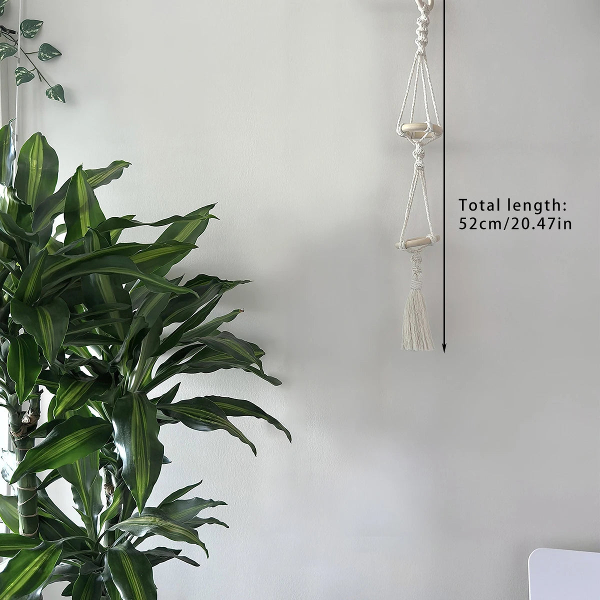 Macrame Plant Hangers Air Plants Hanging Basket Wall Hanging Handcrafted Air Plants Hanger Boho Home Decoration Room Decor Gift