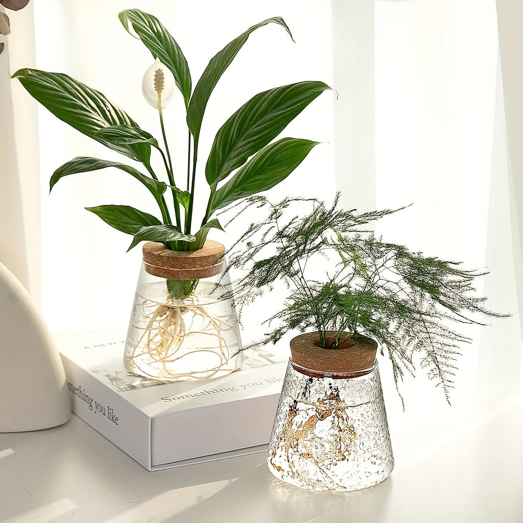 Hydroponic Flower Pot Stand1-2Personal Use Suitable for Office Green Plant Cutting Propagation Bottle Transparent Glass Containe