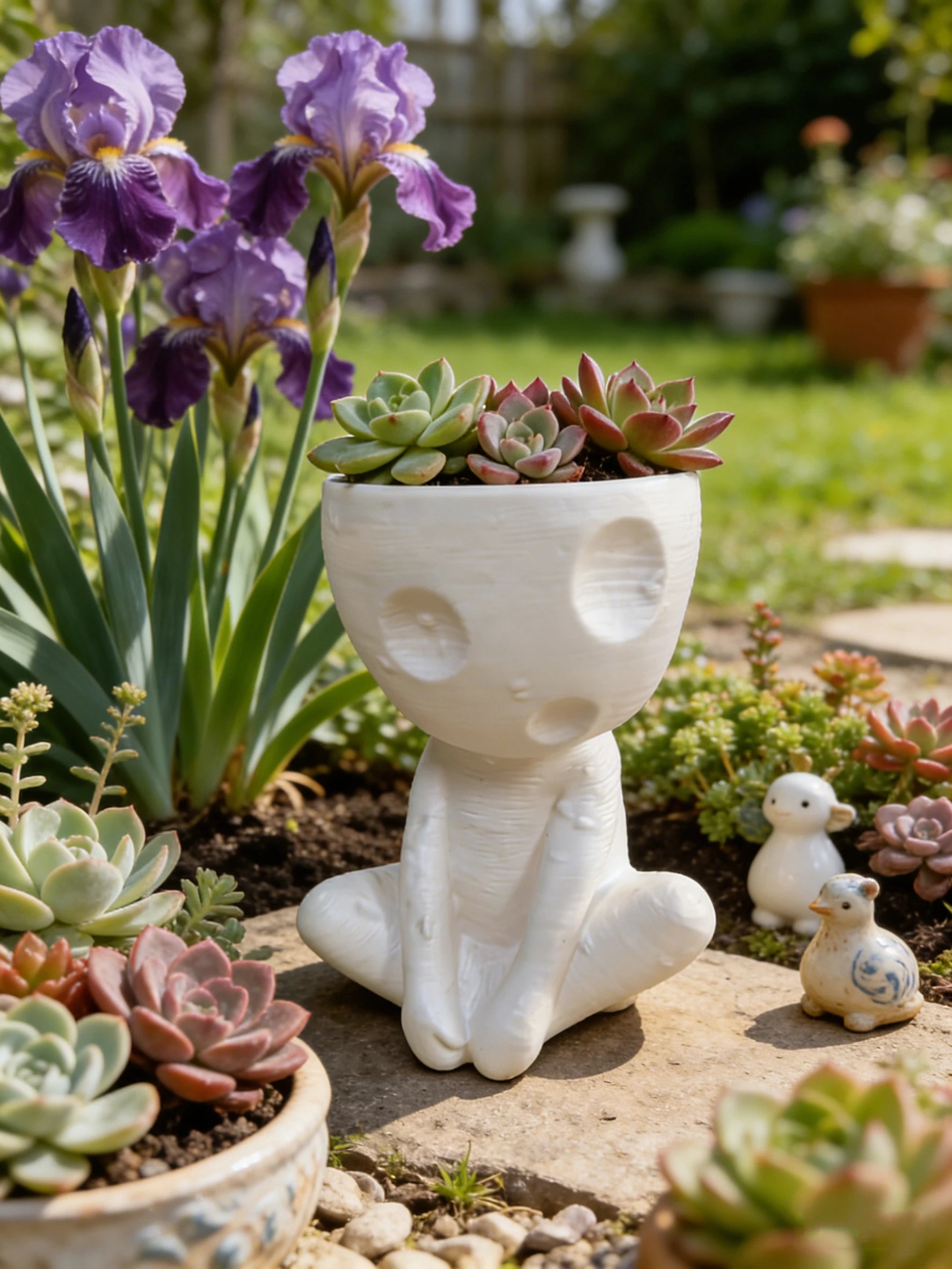 Creative Tree Elves Planter Pot Gardening Pot Small Plant Holder Plant Flower Pots for Indoor Plants Balcony Decoration Ornament