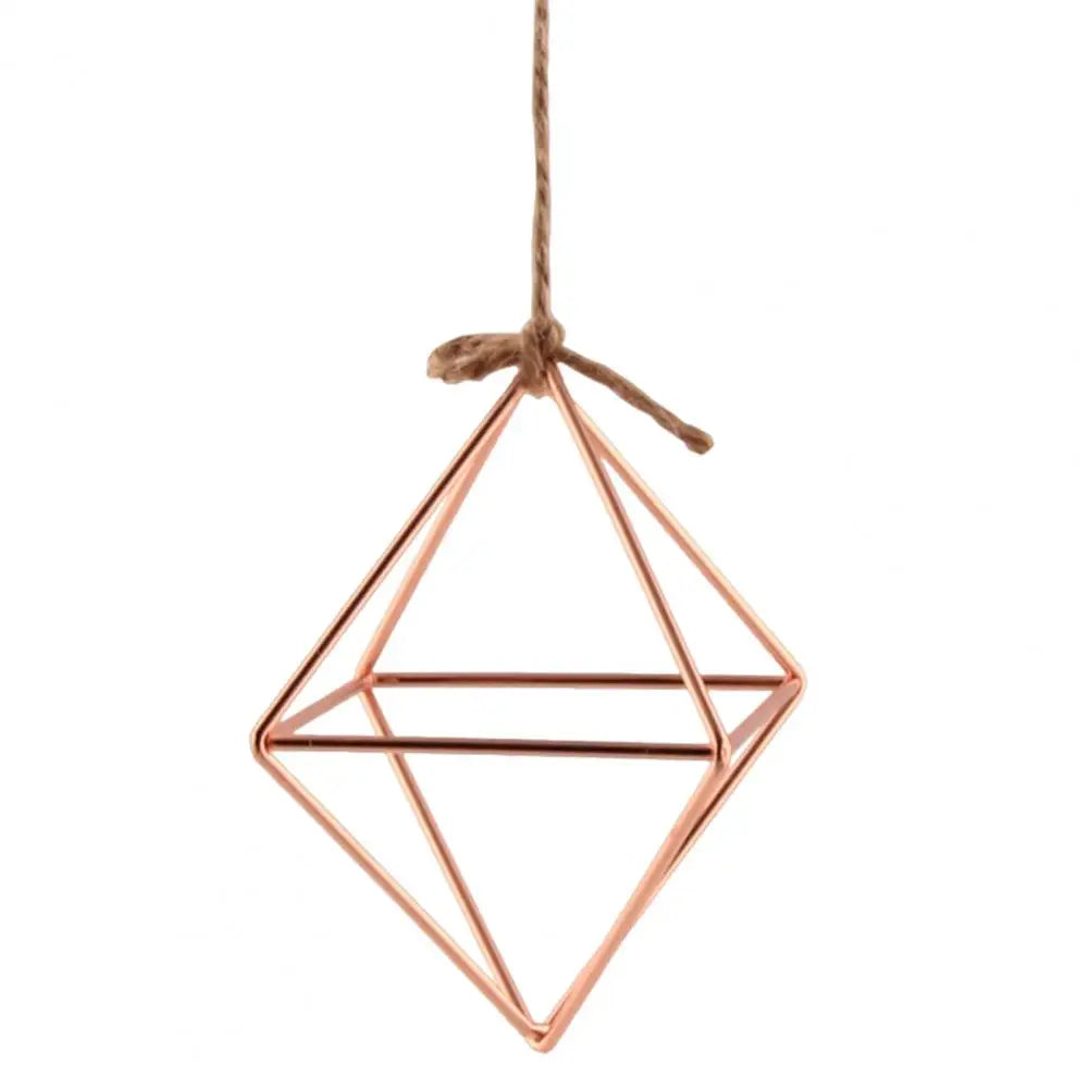 Hollow Flowerpot Propagation Stations Glass Hanging Geometric Plant Iron Stand Air Plant Holder Wedding Home Dinning Room Decor
