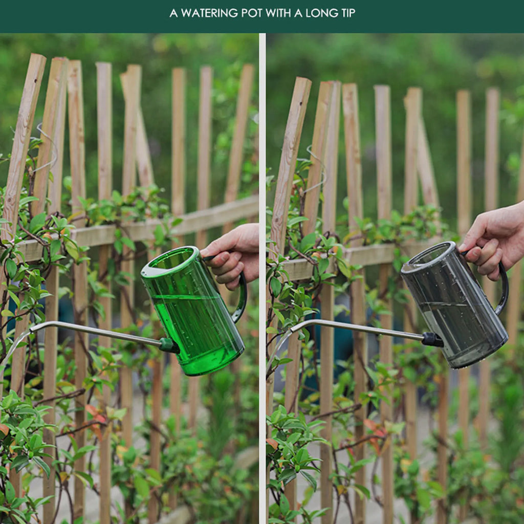 1L/1.5L Indoor Plants Watering Can Transparent Detachable Stainless Steel Long Spout Watering Can for Flower Pot Garden Tools