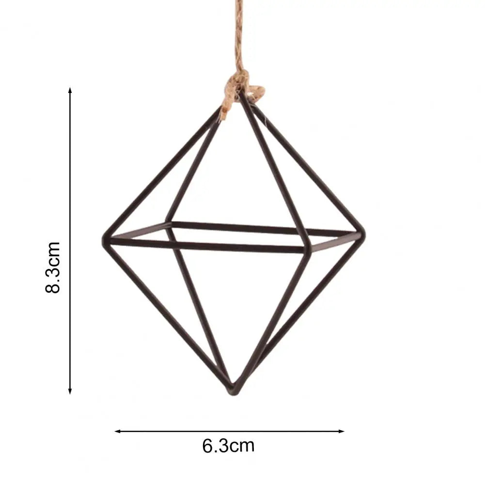 Hollow Flowerpot Propagation Stations Glass Hanging Geometric Plant Iron Stand Air Plant Holder Wedding Home Dinning Room Decor