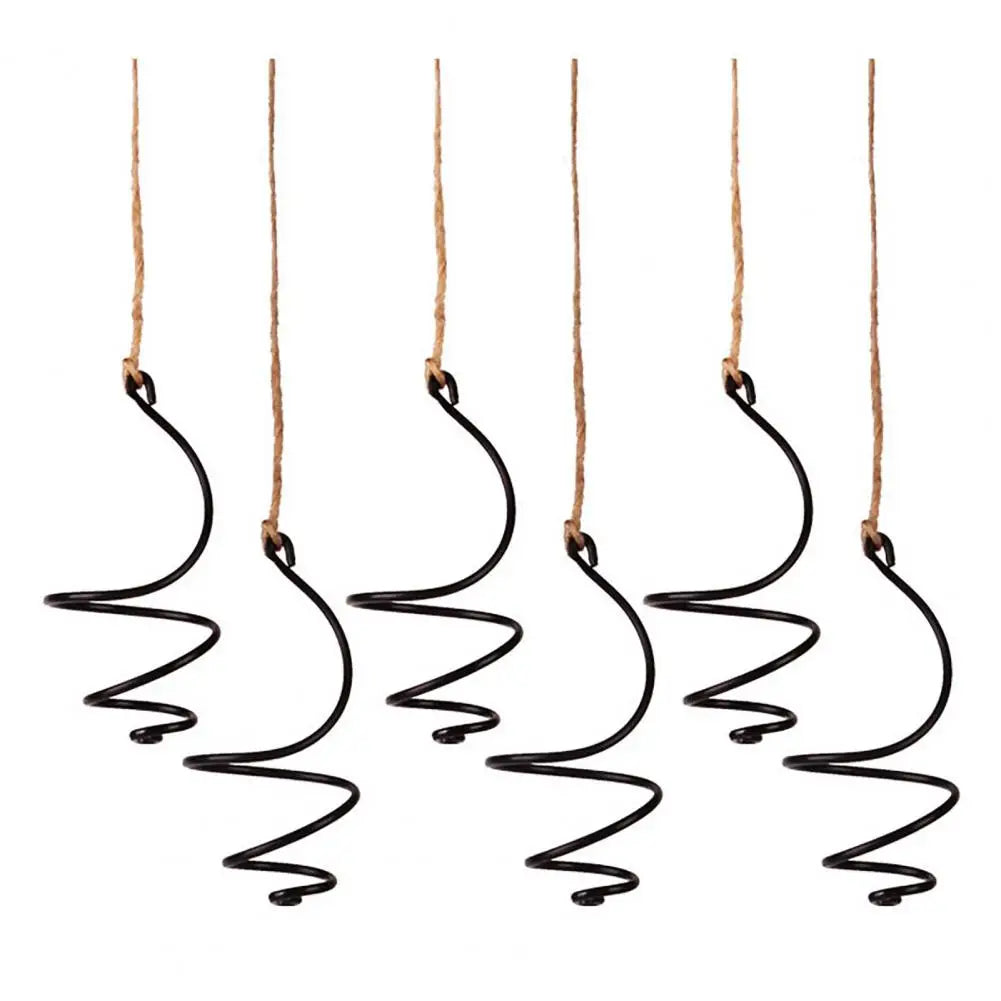 6 Pcs Air Plant Holder Metal Hanging Tillandsia Container Adjustable Swirl Air Plant Holder for Home Office Balcony Garden Decor