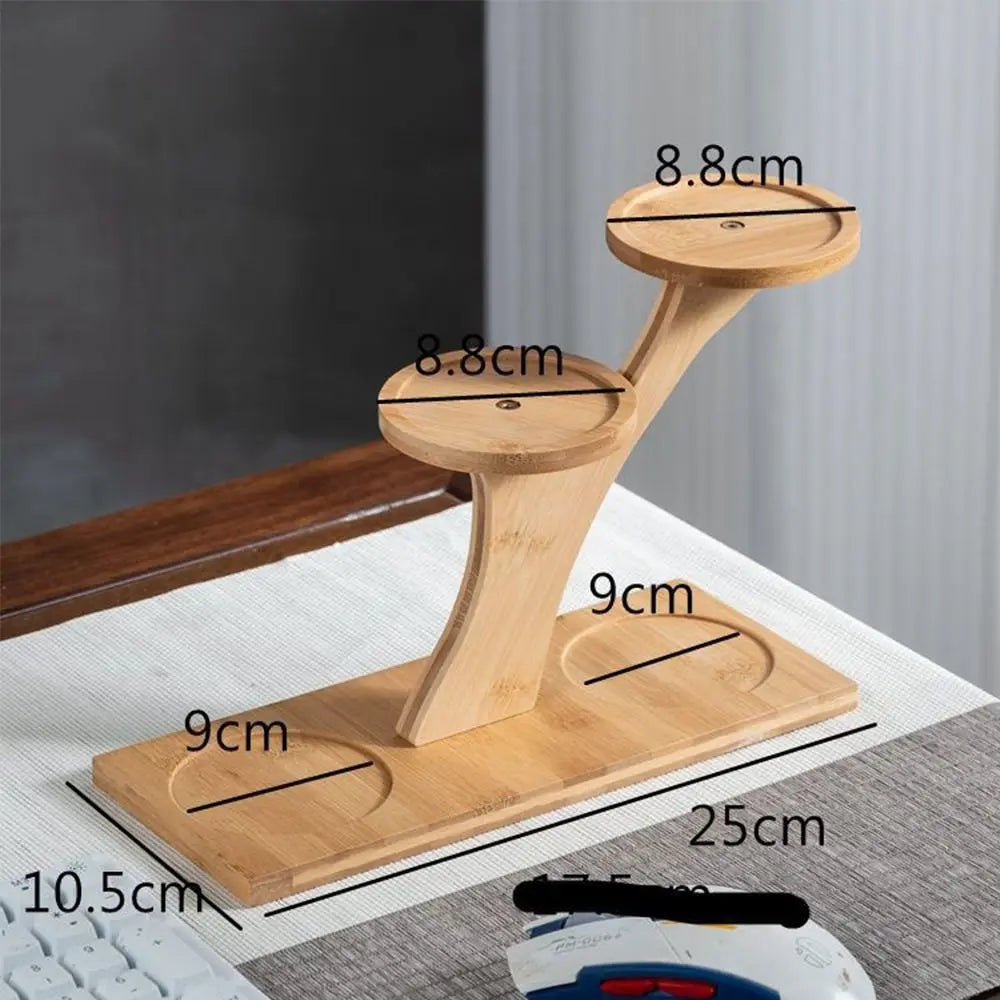 Bamboo Wood Flowerpot Tray Plants Stand Multi-layer Succulents Bonsai Organizer Desktop Ornament Home Decoration