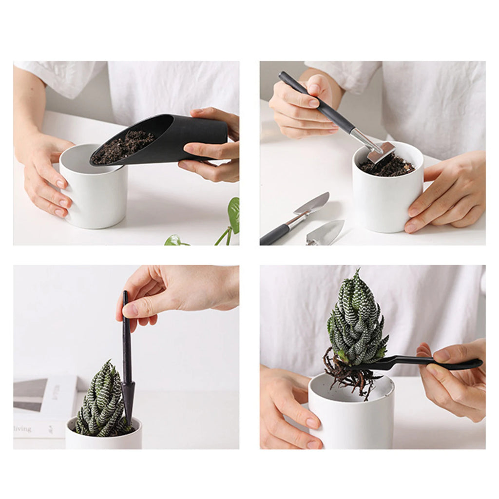 15PCS Garden Planting Tool Set Bonsai Succulent Transplanting Mini Planting Hand Tools for Indoor Miniature Fairy Garden Plant
