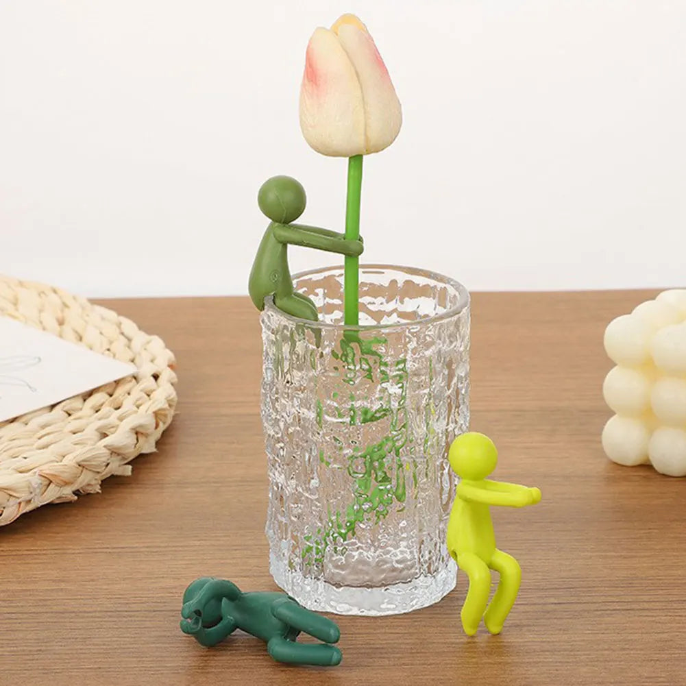 1-6 PCS Cute Plant Stand Plastic Plant Support Pile Greenhouse Arrangement Fixed Rod Indoor Flower Plant Vine Climbing Bracket