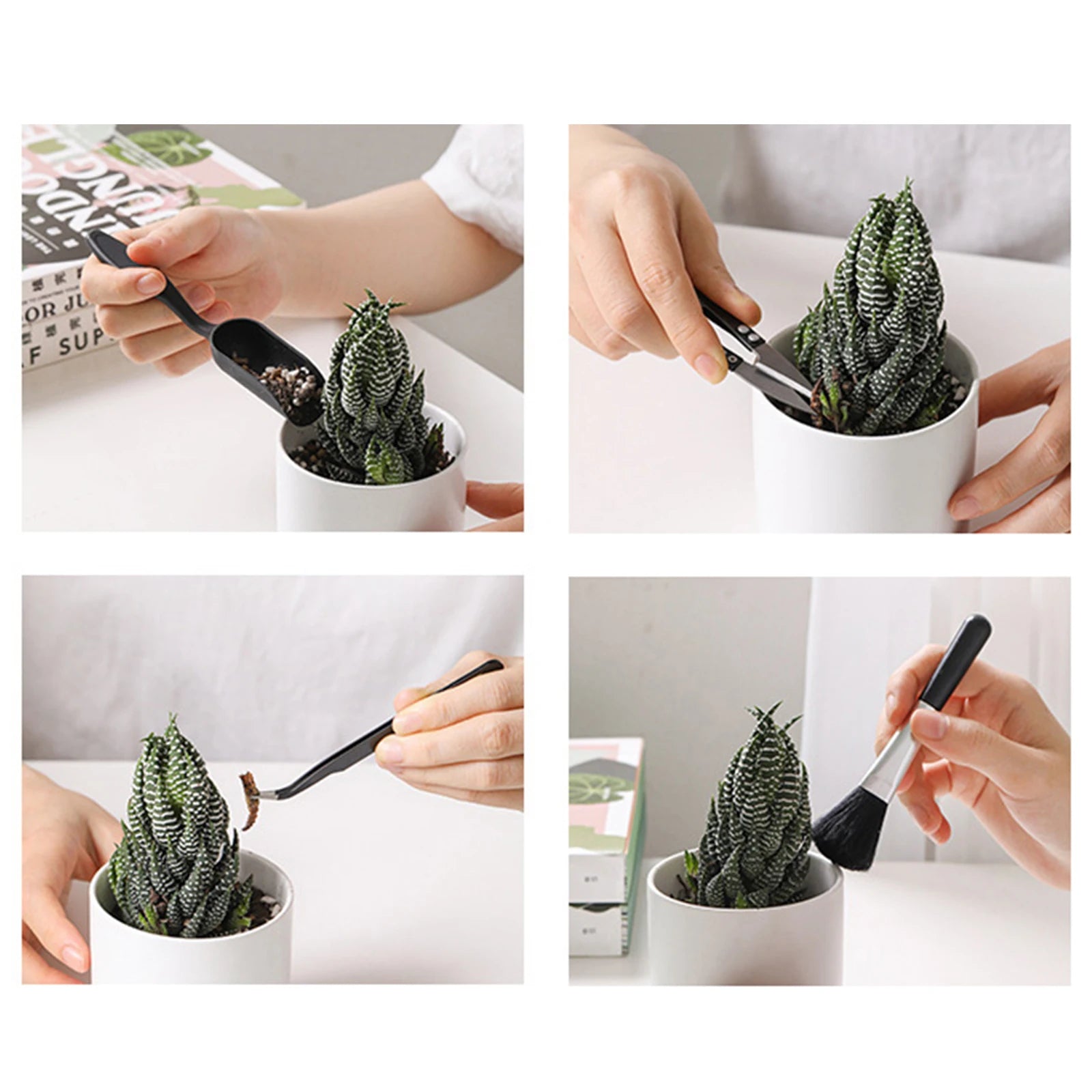 15PCS Garden Planting Tool Set Bonsai Succulent Transplanting Mini Planting Hand Tools for Indoor Miniature Fairy Garden Plant