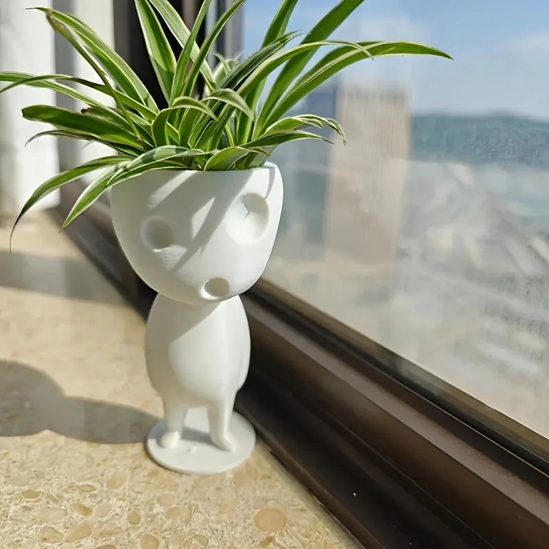 3D technology printing decorative ornaments, very creative and interesting succulent planting pots, creative succulent planting