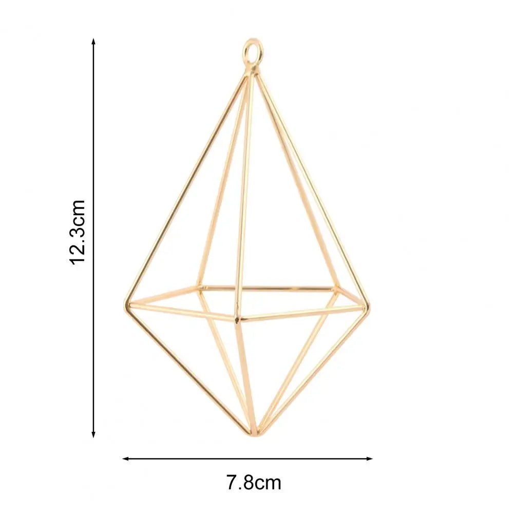 Hollow Flowerpot Propagation Stations Glass Hanging Geometric Plant Iron Stand Air Plant Holder Wedding Home Dinning Room Decor