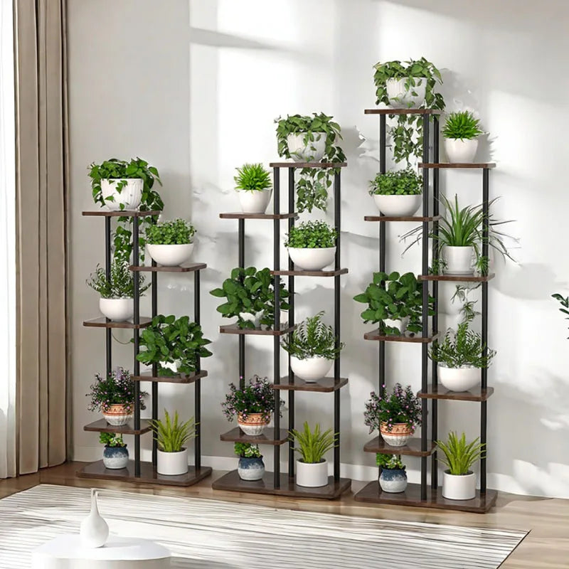 Plant Stand Stand For Flowers Wooden Shelf 5/6/8Layers Display Stand Storage Shelf Pot Rack Organizer Home Garden Decoration
