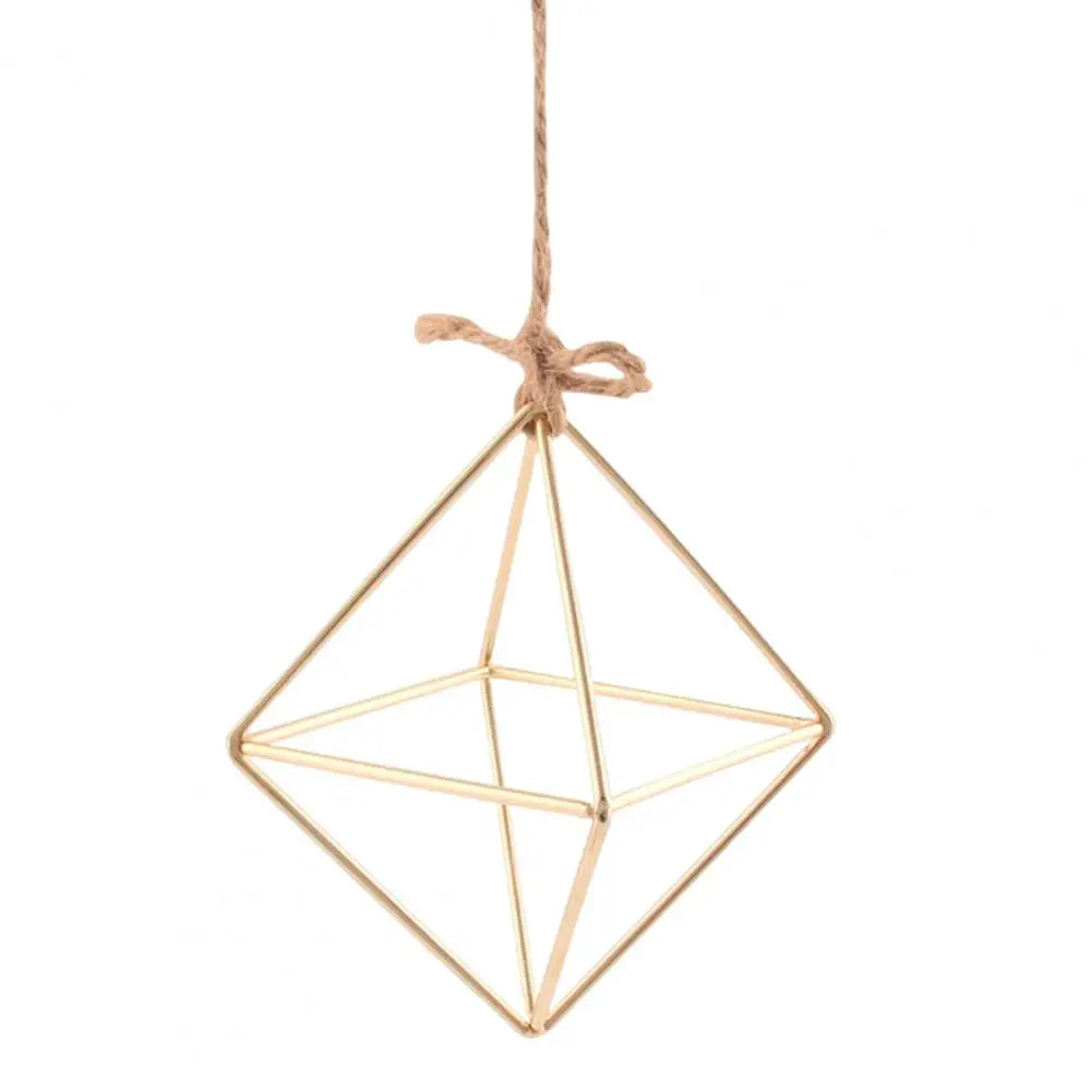 Hollow Flowerpot Propagation Stations Glass Hanging Geometric Plant Iron Stand Air Plant Holder Wedding Home Dinning Room Decor