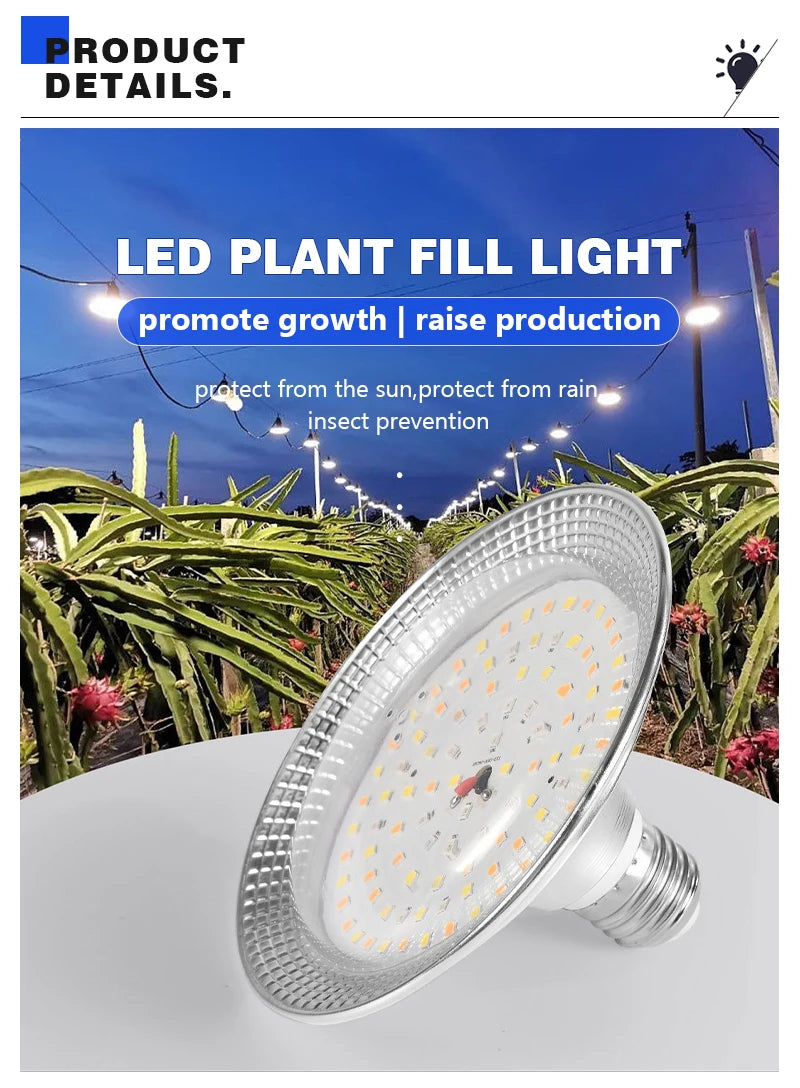 LED Grow Light 18W AC85-265V Full Spectrum E27 Sunlike Phytolamp Bulb Plants Flower Greenhouse Tent Hydroponic Plant Growth Lamp