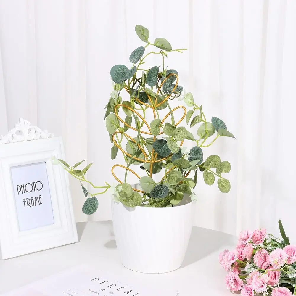 Creative Potted Ornament Home Decoration Plant Trellis Garden Arrangement Leaf Shape Bracket Vine Climbing Support