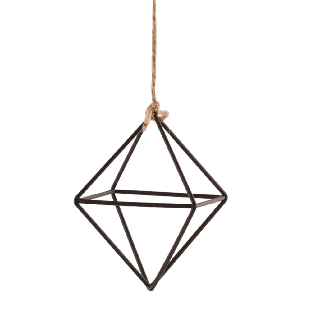 Hollow Flowerpot Propagation Stations Glass Hanging Geometric Plant Iron Stand Air Plant Holder Wedding Home Dinning Room Decor