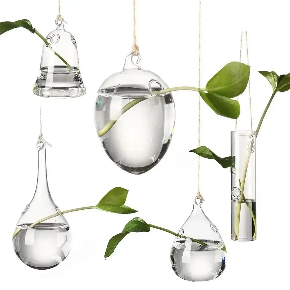 Creative Garden Hanging Glass Ball Vase Hydroponics Flower Plant Pot Terrarium Container Flower Plant Pot Garden Wedding Decor