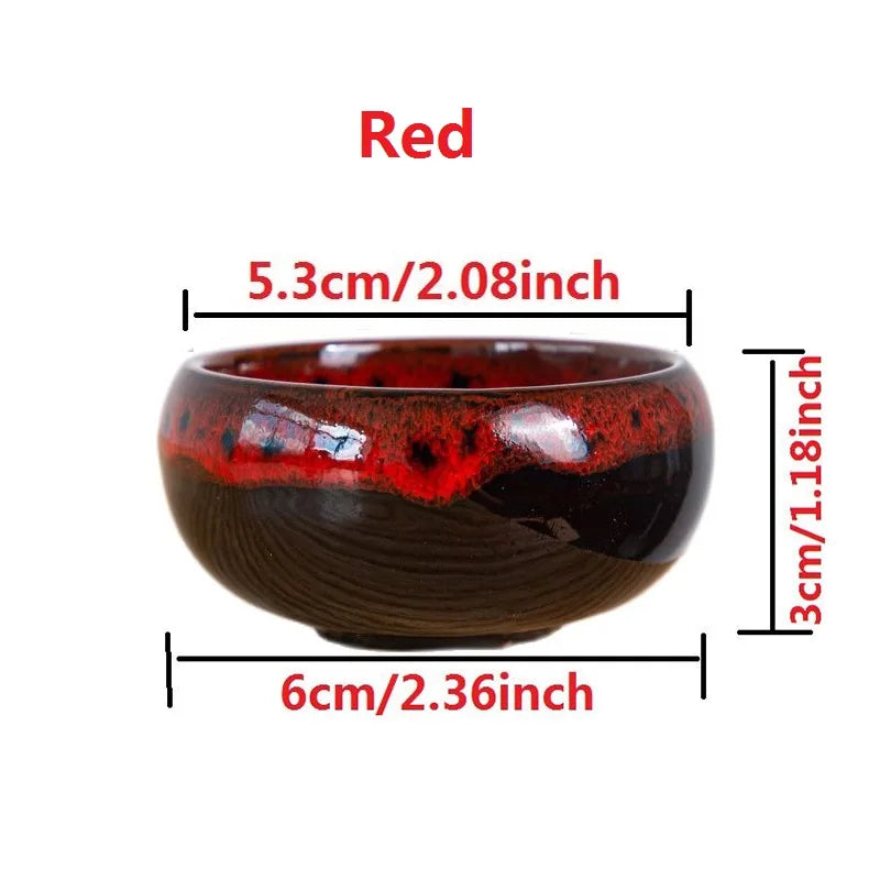6pc Kiln-changed Flower Pot Bonsai Ceramic Pots For Plants Mini Succulent Plant Small Cactus Outdoor Container Modern Decorative