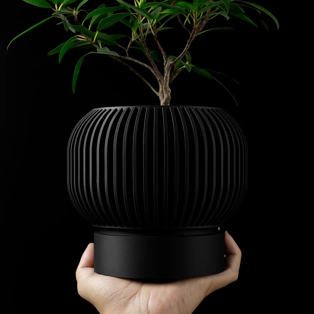 Modern Minimalist 3D Printed Plant Pot – Biodegradable Flower Planter for Home Decor, Eco-Friendly Sustainable Gift (Yuso)