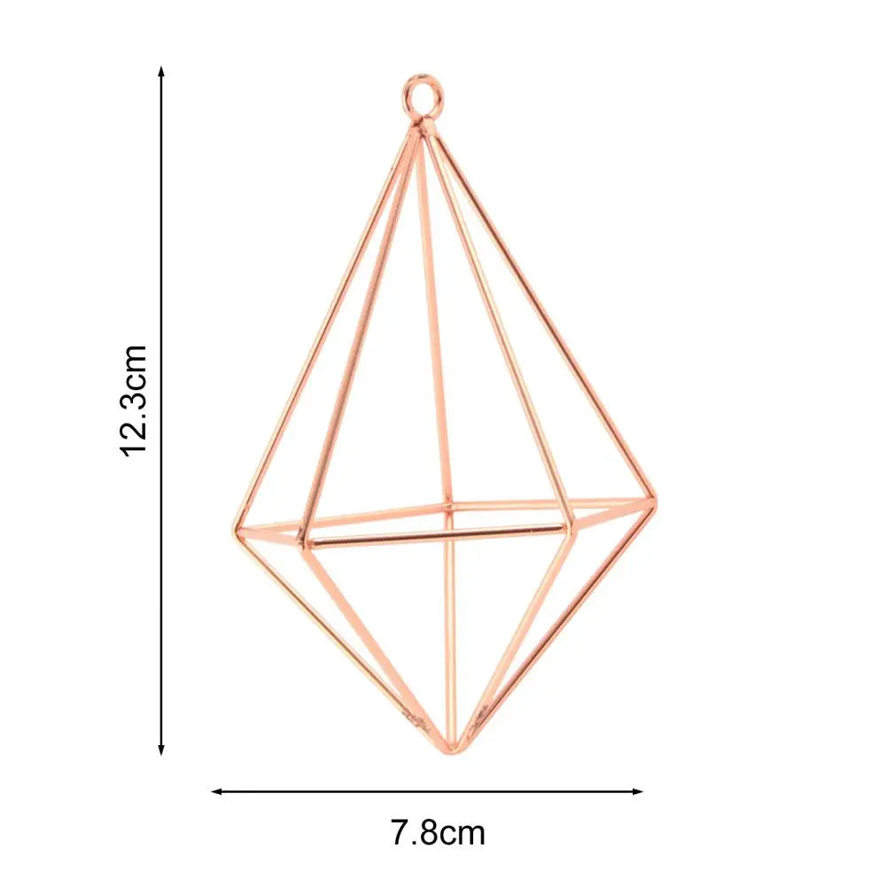 Hollow Flowerpot Propagation Stations Glass Hanging Geometric Plant Iron Stand Air Plant Holder Wedding Home Dinning Room Decor