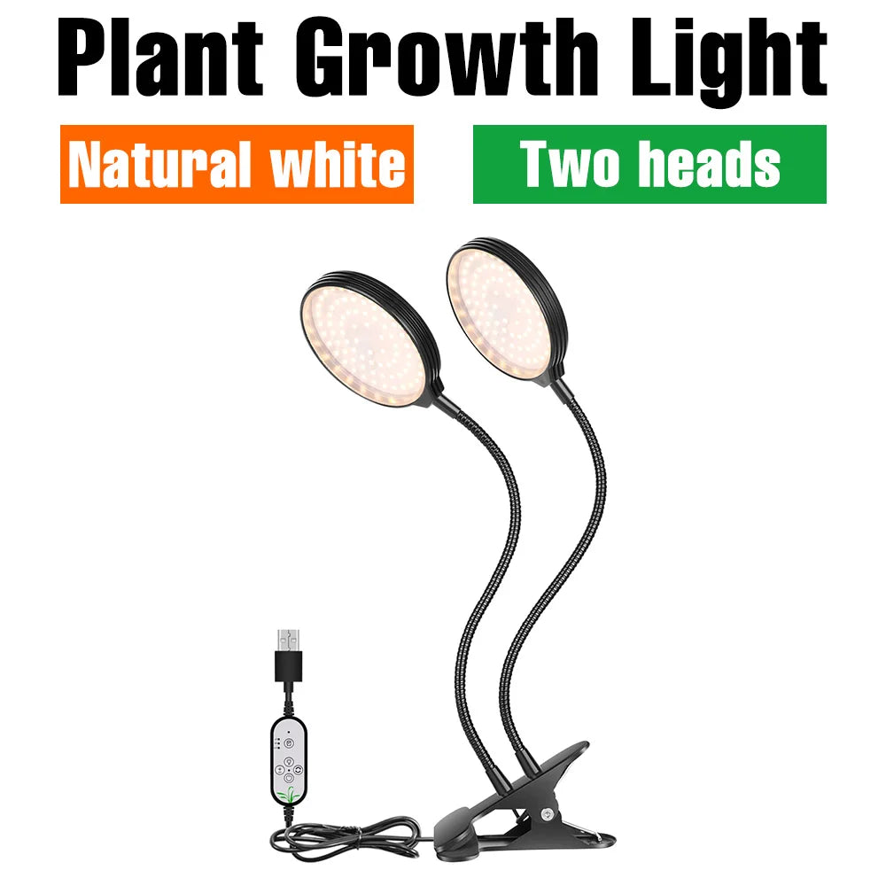 LED Grow Light Plant Hydroponic Flower Seedling Vegetable Cultivation Timing Auto On/Off Dimmable For Indoor Growth Box USB DC5V