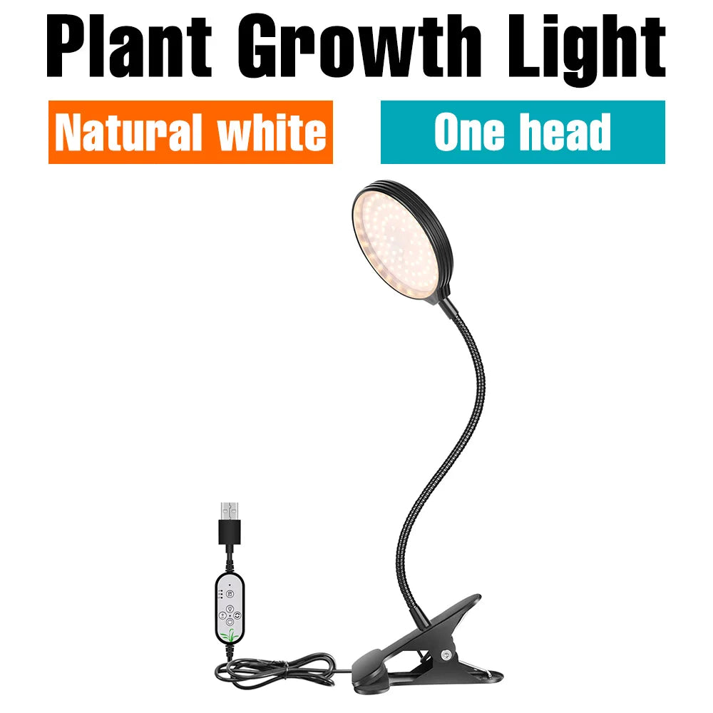 LED Grow Light Plant Hydroponic Flower Seedling Vegetable Cultivation Timing Auto On/Off Dimmable For Indoor Growth Box USB DC5V
