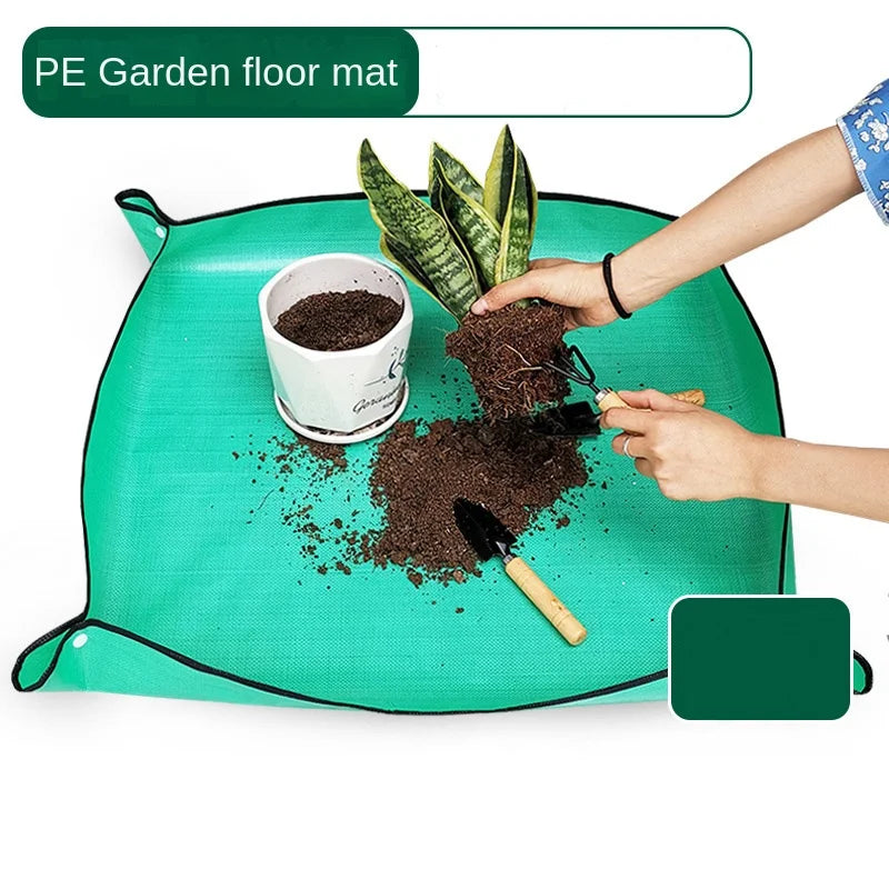 Flower Pots Transplanting Mats Gardening Planting Mat Pe Plant Repotting Mat Foldable Waterproof Gardening Potting Pad